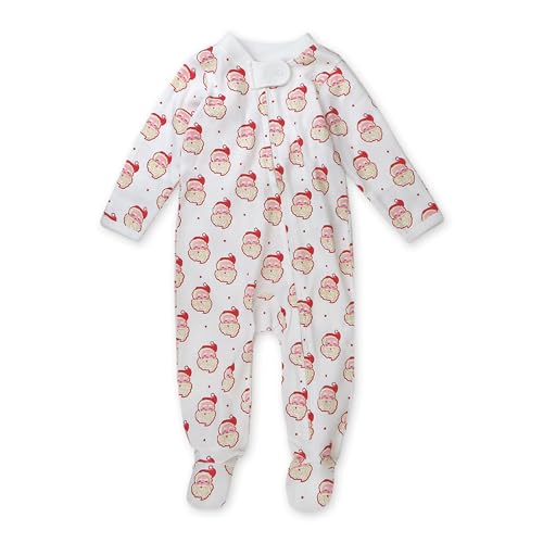 Image of HonestBaby Baby Holiday Sleep & Play Footed One-Piece Pajama Sleeper 100% Organic Cotton