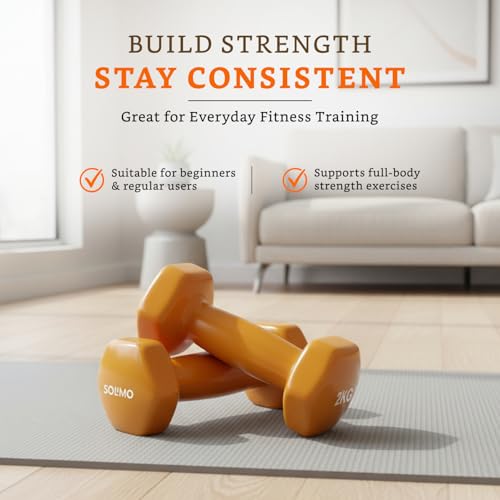 Image of Amazon Brand - Solimo Vinyl Dumbbell