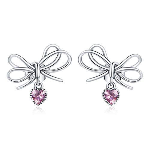 Boucles d'oreilles argent 925 clous légers nœud bijoux de déclaration