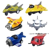DXPETA 6 Pack Aeroplane Toys Set,Airplane Toys for Toddlers, Educational Role-Play Aircraft Models, Perfect for 2-8 Year Old Kids, Birthday Party Favors