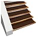 House, Home and More Set of 15 Skid-Resistant Carpet Stair Treads - Chocolate Brown - 9 in. X 36 in. - Several Other Sizes to Choose from