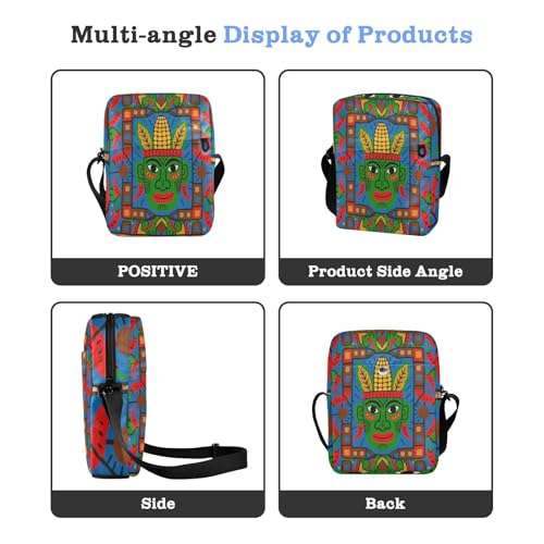 crossbody messenger bag Crossbody Bags For Women women's crossbody handbags Adjustable Strap for Casual Casual- Mexico Tribe Leader4