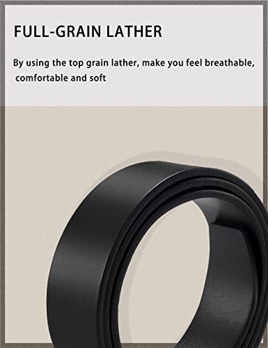 TACRAY Full Grain Leather Belt for man，Nickel Free Titanium Buckle Belt for Man，Prevent Allergy and Ultra-durable4