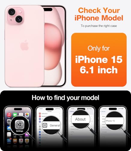 TORRAS Upgraded 360°Spin Magnetic Stand for iPhone 15 Case/iPhone 14 Case, Fit for MagSafe with Stand & Ring Holder, 12FT Mil-Grade Protection Translucent Slim Phone Case for iPhone 15 Ostand, Black - image 7