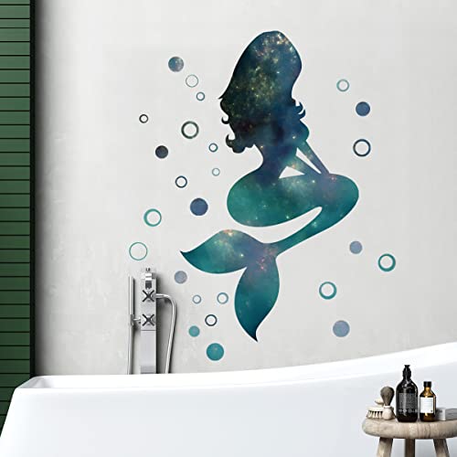Vinilo Decorativo Sirena Cielo Estrellado Verde miniatura 6
