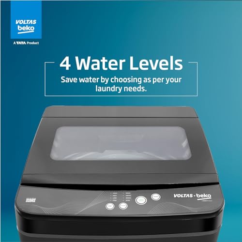 Image of Voltas Beko WTL6504UEA /BPB 6.5 kg Fully Automatic Top Load Washing Machine Jet Black