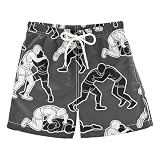 decor gift Costume da bagno per ragazzi wrestling sport grigio per bambini pantaloncini da bagno ad asciugatura rapida per bambini shortsears 2T, Wrestling Sport Grigio, 4-5T