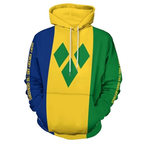 Sweat à capuche coupe confort S-6XL avec impression 3D durable