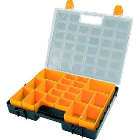 Plastic Storage Box with 20 Removable Inserts Cover