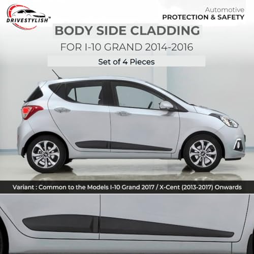 Image of Car Door Body Side Beading /Molding /Cladding for Hyundai Grand i10 Set of 04