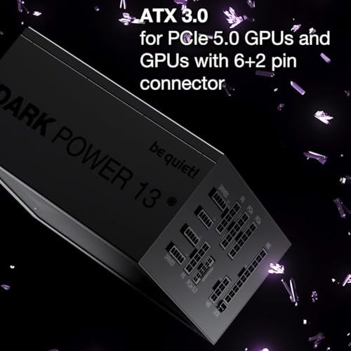 Dark Power 13 850W alimentatore, ATX 3.0, 80 PLUS® Titanium, pieno supporto a GPU PCIe 5.0, ventola Silent Wings, virtualmente inudibile, overclocking key, gestione cavi modulari - Alimentatore - Immagine 1