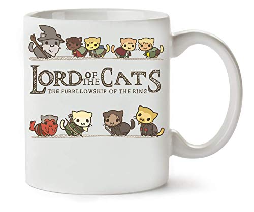 BakoIsland Lord of The Cats The Furrlowship of The Ring Klassische Teetasse Kaffeetasse