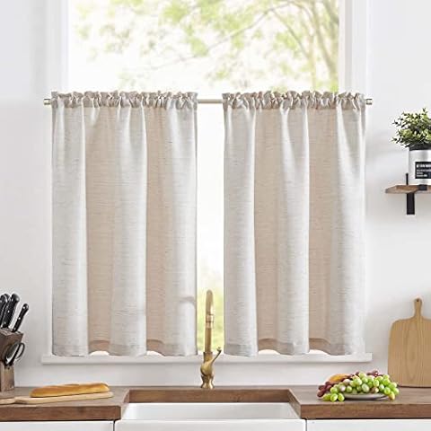 TOPICK Rideaux en Lin Beige Cover