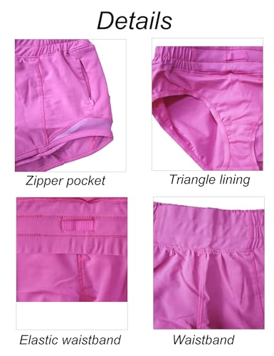 Girls Athletic Shorts Lightweight Running Shorts for Teen Girls Kids Liner with Zip Pocket and Elastic4