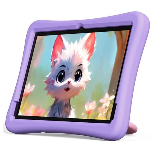tablet infantil melhorado 2024, tablet Android 13 de 10 polegadas com capa incluída, Octa-Core, Google Kids Space, controlo parental, 4 GB + 64 GB, WiFi, Bluetooth, YouTube, ótimo presente para