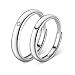 Produktbild Freundschaftsringe,Partnerringe Ring Verlobungsring Paar Verstellbar Silber Couple Ring Paar Ringe Set Partner Ringe Promise Rings for Couples