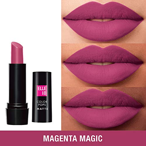 Image of Elle18 Color Pops Matte Lipstick W16, Magenta Magic, 4.3 g