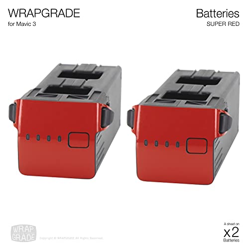 Image of WRAPGRADE Partial Skin Stickers for DJI Mavic 3 Pro Accent Color (Super RED)