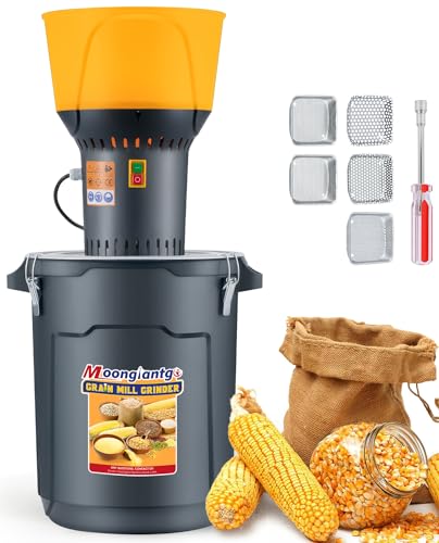 Image of Moogiantgo Grain Mill Grinder 13.2Gal Electric Corn Grinder 1300W Feed Mill