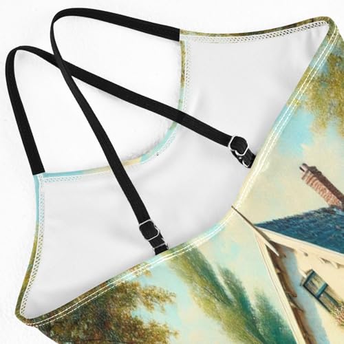 Farmhouse Trees Life Girls Swimsuit Bathing Suit One Piece Swimsuits Summer Beach Swimwear4