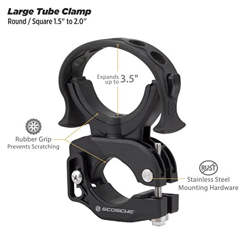 Scosche PSM11004 TerraClamp Heavy Duty Fire Extinguisher and BoomBottle Universal Vehicle Mount, Large (Pack of 2)