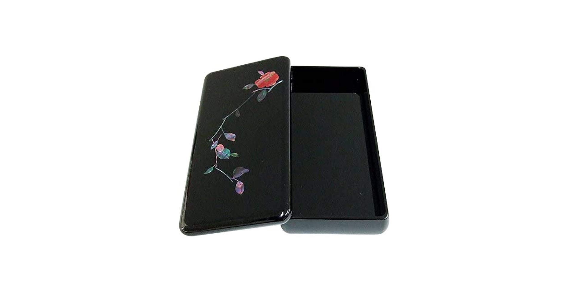 Amazon | 漆塗り硯箱 螺鈿 寒椿 4.0寸（横幅12.5cm）高岡漆器