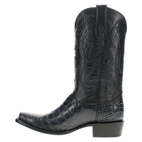 Image of Vaccari Men's Travis Genuine American Alligator Belly Leather Western Cowboy Boots