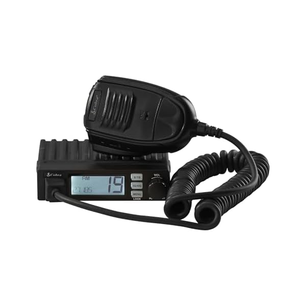Cobra 19 MINI Recreational CB Radio – 40 Channels, Travel Essentials, Time Out Timer, VOX, Auto Squelch, Auto Power, Instant Channel 9/19, 4-Watt Output, Easy to Operate, Black