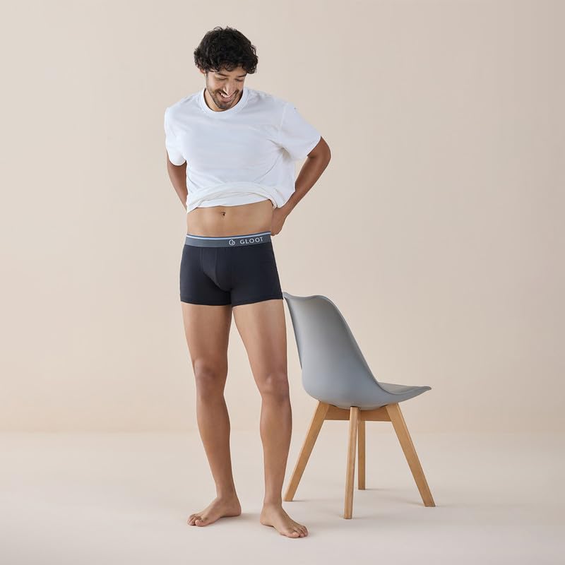 Image of GLOOT Men's Cotton Trunks Striped Briefs