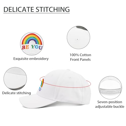 Image of Pride Hat Rainbow Caps LGBT Baseball Cap Pride Accessories Gay Stuff for Men Women