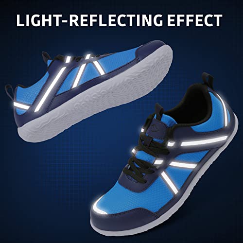 Lefflow Zero Drop Trail Running Shoes Mens Minimalist Workout Fitness Running Shoes Comfortable Wide Fashion Walking Sneakers Blue #TOP3
