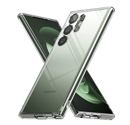 Image of Silicon Camera Protection Crystal Clear Flexible Back Cover for Samsung Galaxy S23 Ultra-Transparent.