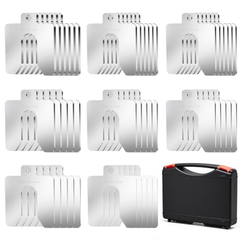 Shimeyao 40 Pcs Size A 2" X 2" Stainless Steel Slotted Shims Kit Composite