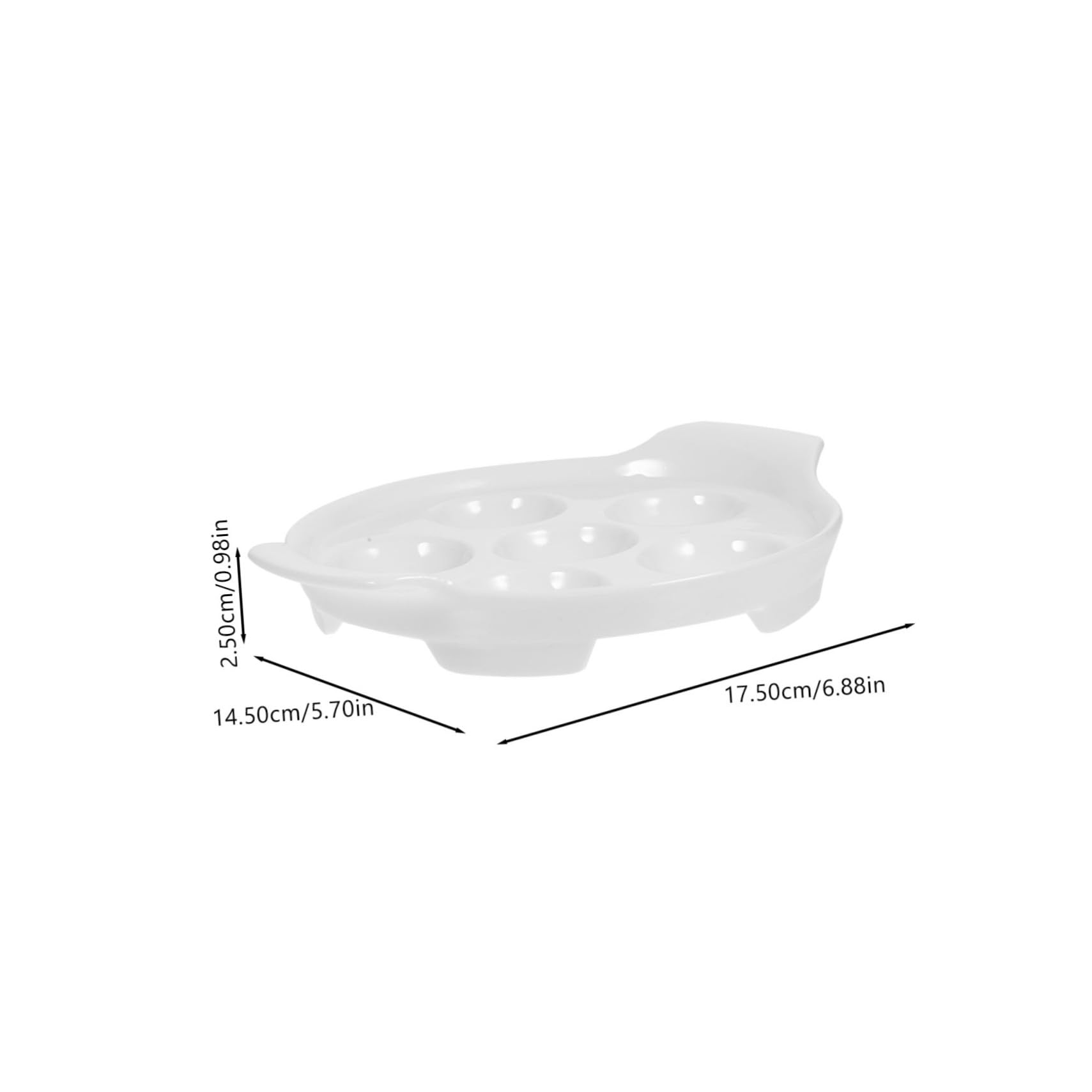 COLLBATH Platos De Cerámica Para Caracoles Con Asas Dobles 7 Pulgadas, Resistente a Altas Temperaturas, Plato Horno Versátil Para Aperitivos, Mariscos y Cenas, Juego 4 Piezas