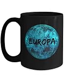 11 Oz Ceramic Mug, Europa Space Novelty Coffee Mug Astronaut Jupiter Moon Planet Universe Gift