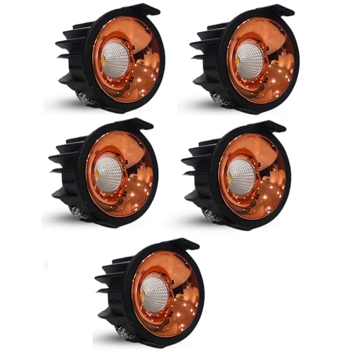 Image of D'Mak 7W Black Body LED COB Spot Light with Rose Gold Reflector (5, 3in1)