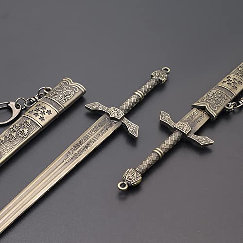 Elden Ring Weapon Replica Greatsword Colossal Sword Spear Kanata Knife Action Figures Toys Collection Gift Party Supplies Desk Decoration Backpack Pendant Gift (Vagabond Banished Knight's Greatsword) #TOP2