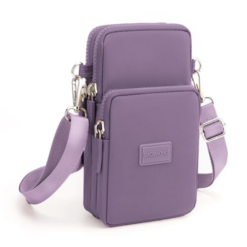 DuoLmi Sacs à bandoulière pour femme, pochette étanche pour téléphone, sac à poignet en nylon, pochette à fermeture éclair, sac à bandoulière pour...