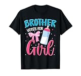 Brother Votes For Girl Funny Gender Reveal 2026 Baby Girl T-Shirt