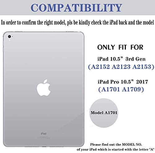 Vowubo Ipad Keyboard Case For Air 3Rd Gen 10.5" (2019), Ipad Pro 10.5" (2017) Magnetically Detachable Wireless Bluetooth Keyboard, Smart Keyboard Case With Back-Lit And Pencil Holder(Black) #TOP1