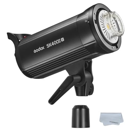 Godox SK400II-V (2023 New Upgrade) 400Ws Bowens Mount Photo Studio 5600±200K Strobe Light Built-in 2.4G Wireless X System with LED Modeling Lamp Bowens Mount Photography Flashes