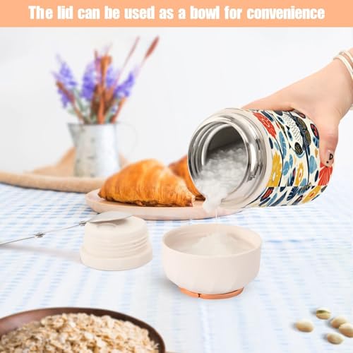 Termo de comida de acero inoxidable de 500 ml, recipiente térmico hermético 7