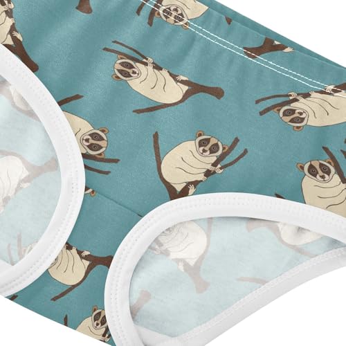 Little Girl Underwear Toddler Panties Kids Undies Lemur Soft Cotton Briefs 2T-8Y4