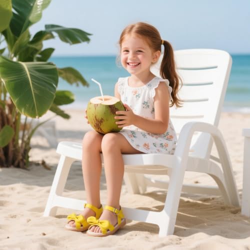 Image of Kiderence Toddler Flower Girl Sandals Open Toe Dress Shoes Wedding Party