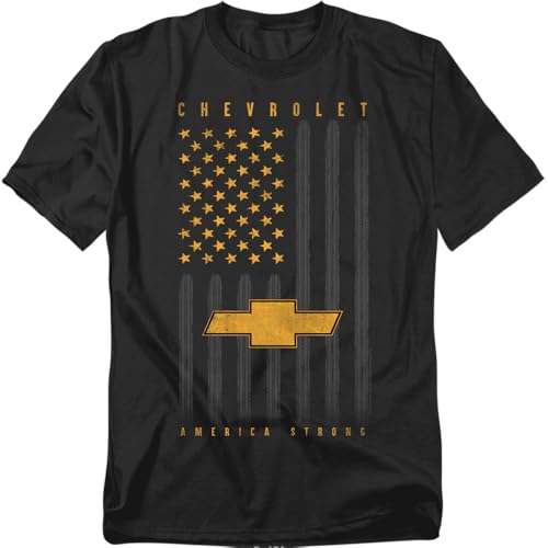 Popfunk Chevrolet USA Flag Tires Unisex Adult T Shirt Black Large
