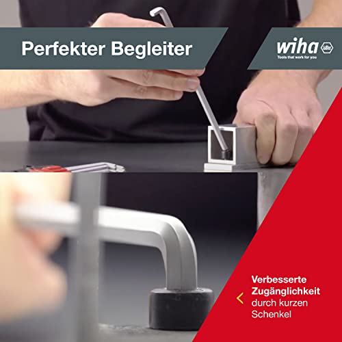 Wiha Innensechskant Schlüssel Satz 10-tlg (02292) I Stiftschlüssel Set mit Kugelkopf für Winkel bis zu 25 Grad I Sechskantschlüssel im… – Ansicht 5