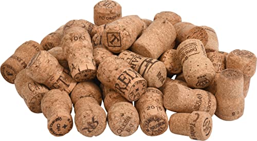 Rupert and Jeoffrey's Trading Co. Recycled Champagne & Sparkling Wine Corks For Crafting (50ct, Light Brown, Round)