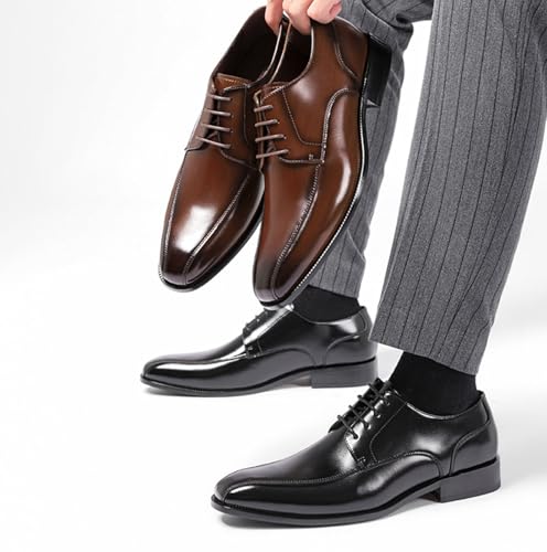 Men's Classic Business Derby Patent Formal Oxfords Comfortable Leather Comfortable Non-Slip Tuxedo Formal Dress Shoes3