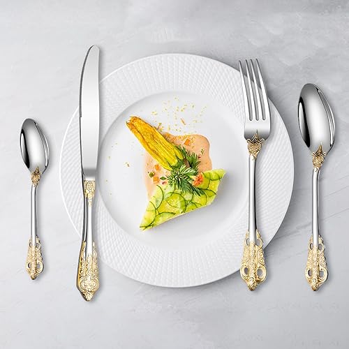 ESSONIO 50-teilig-Besteck aus Edelstahl 18/8, Besteck Set 10 Personen Besteckset Cutlery Set mit Messer Gabeln Löffel Teelöffel Kleine Gabeln, Hochglanzpoliert Luxuriöses Langlebig 7 ESSONIO 50-teilig-Besteck aus Edelstahl 18/8, Besteck Set 10 Personen Besteckset Cutlery Set mit Messer Gabeln Löffel Teelöffel Kleine Gabeln, Hochglanzpoliert Luxuriöses Langlebig