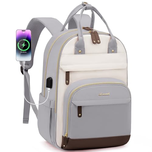 Image of LOVEVOOK Laptop Backpack for Women, Travel Backpacks Work Anti-Theft Bag, Backpack Purse, Conputer bags with USB, Waterproof